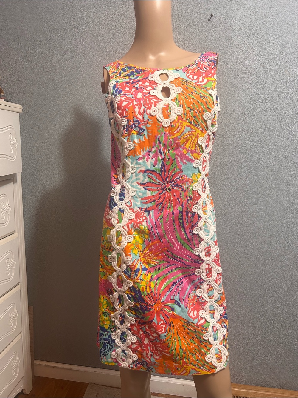 Lilly Pulitzer ember Fishing For Compliments shift dress size 4
